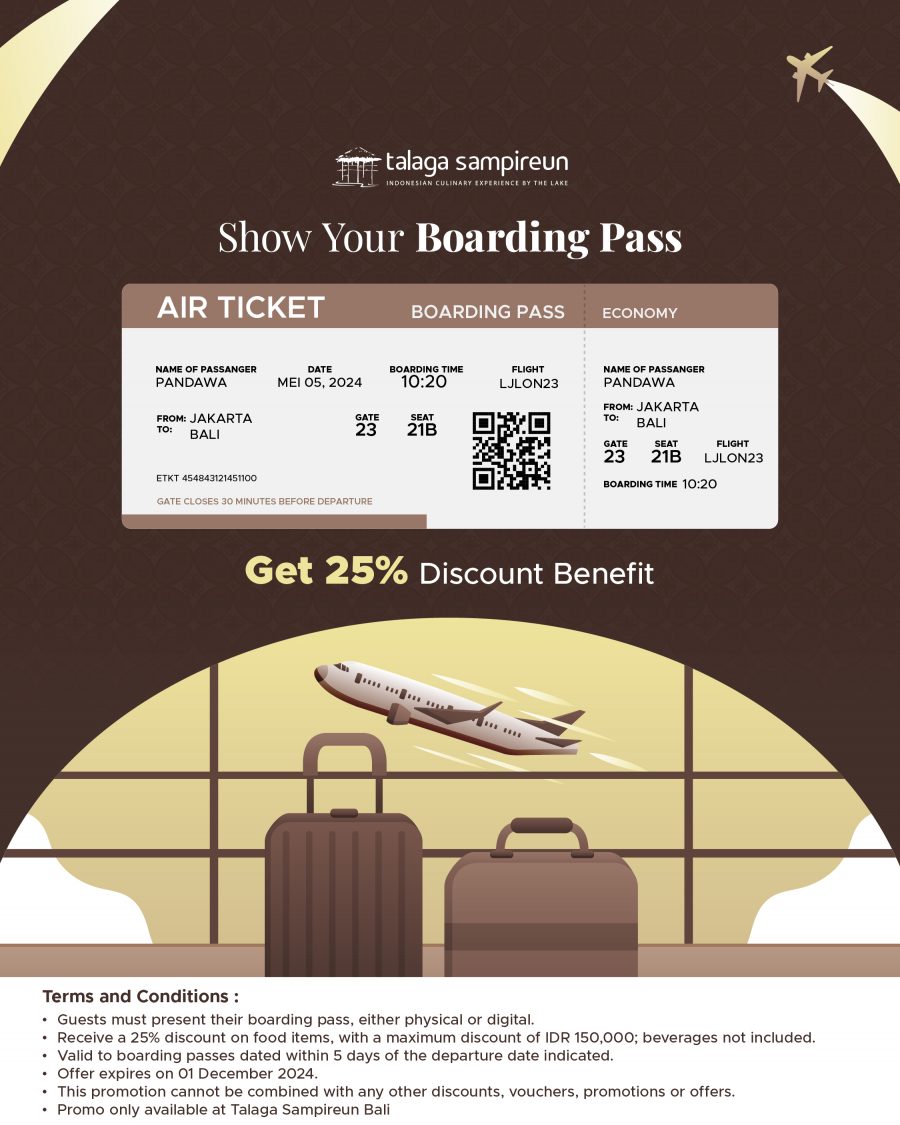 Show Your Boarding Pass, Get 25% Discount Benefit!